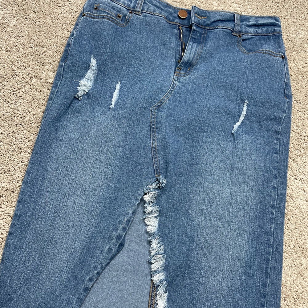 Midi Denim Skirt